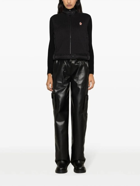 Moncler Grenoble tricot-trim panel insulated jacket - Black - zdjęcie produktu nr 2