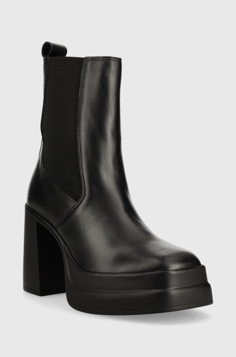 Kurt Geiger London sztyblety Stomp Heeled Chelsea damskie kolor czarny na słupku 9319000109 - zdjęcie produktu nr 2