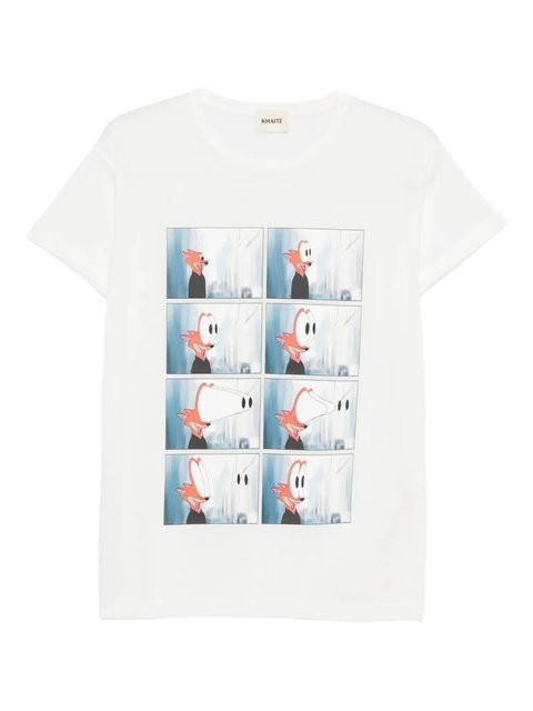 KHAITE Maeve cartoon-print T-shirt - White - zdjęcie produktu nr 1