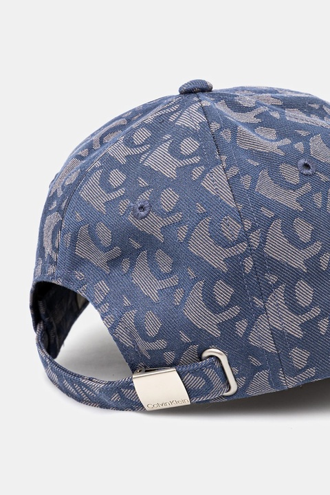Calvin Klein Jeans czapka z daszkiem kolor niebieski wzorzysta LV04K5058G - zdjęcie produktu nr 2
