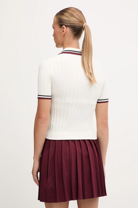 Guess polo z dodatkiem wełny SABINA damski kolor beżowy V5BP04 Z1152 - zdjęcie produktu nr 1