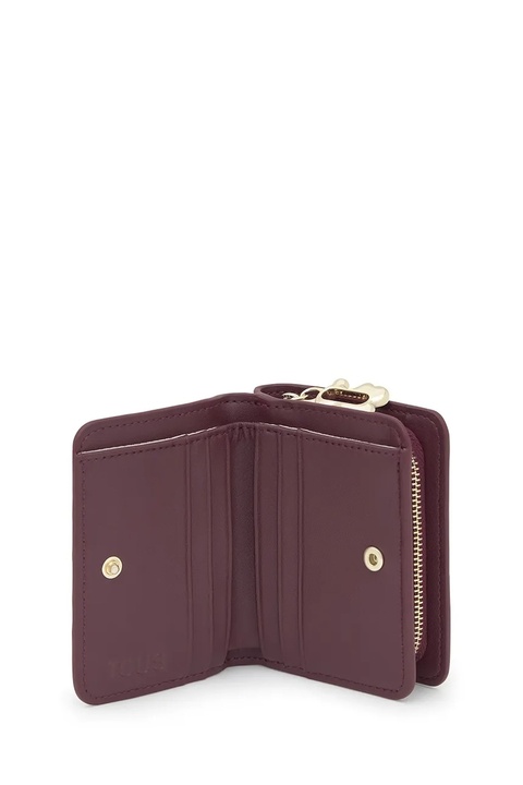 Tous portfel skórzany FOLD damski kolor bordowy 2002306021 - zdjęcie produktu nr 1