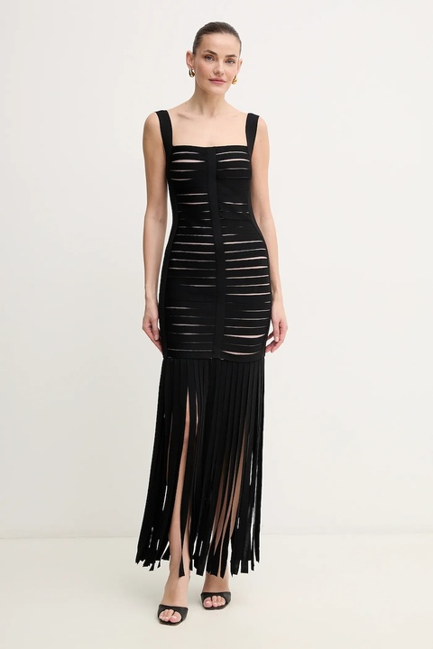 Herve Leger sukienka Alessandra kolor czarny mini dopasowana FFR8513700 - zdjęcie produktu nr 1