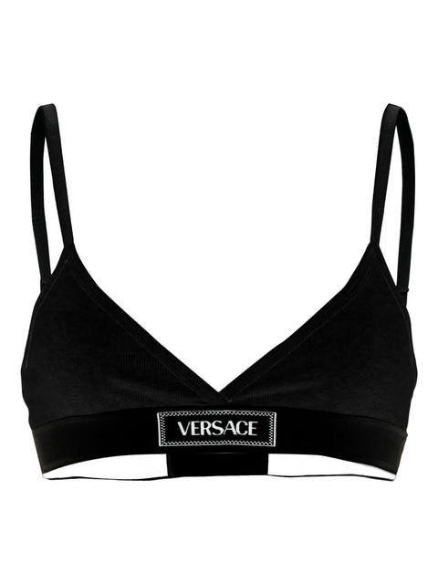 Versace intarsia-logo bra - Black - zdjęcie produktu nr 1