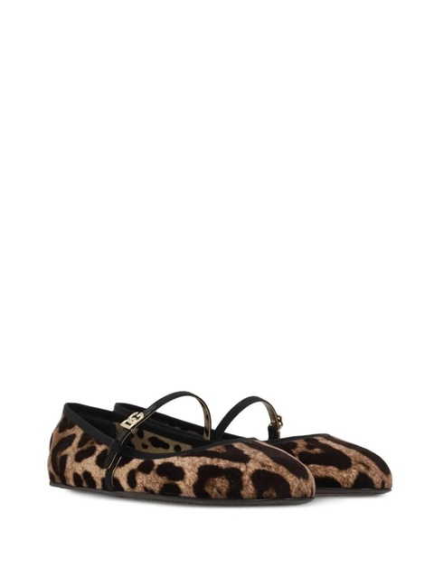 Dolce & Gabbana logo-buckle ballerinas - Brown - zdjęcie produktu nr 2