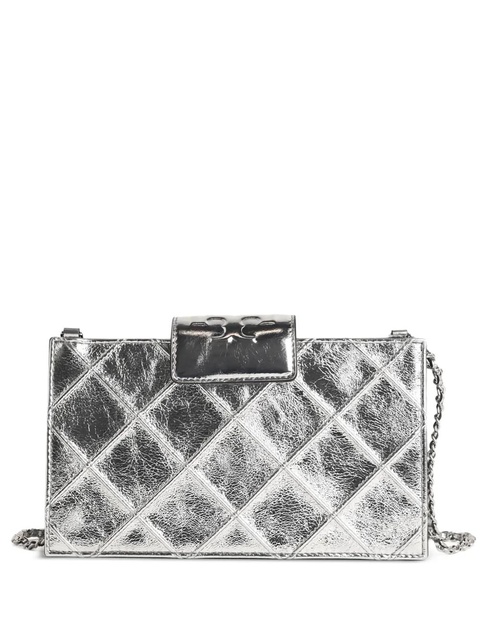 Tory Burch chain-strap leather cross body bag - Silver - zdjęcie produktu nr 1