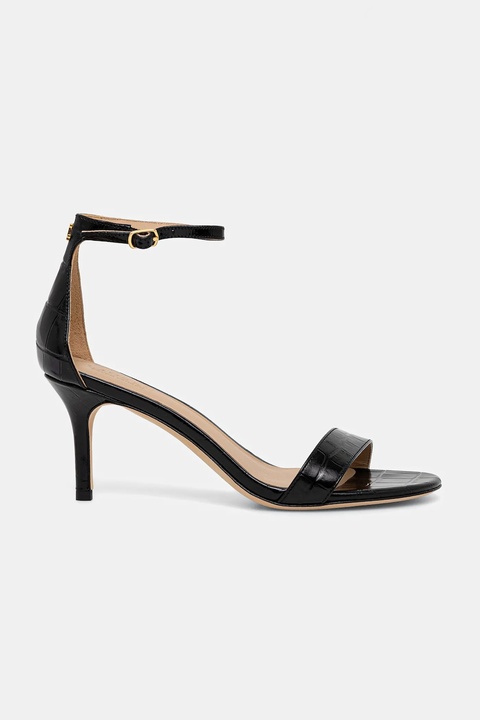 Lauren Ralph Lauren sandały skórzane Allie Mid kolor czarny 802P04399002 - zdjęcie produktu nr 1