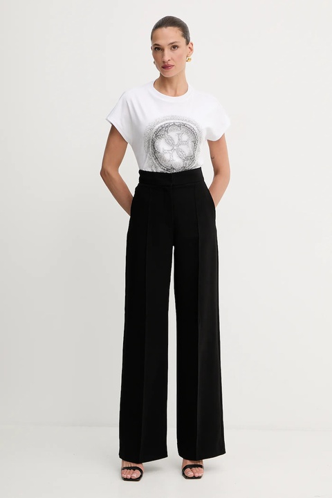 Guess t-shirt bawełniany 4G damski kolor biały W5YI14 I3Z14 - zdjęcie produktu nr 2