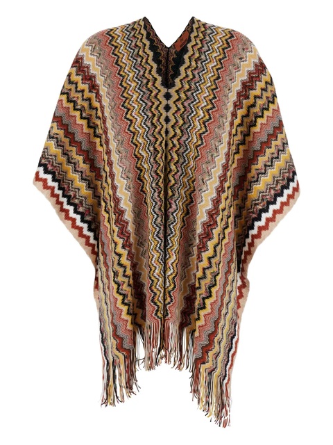 Missoni zigzag-pattern poncho - Yellow - zdjęcie produktu nr 1