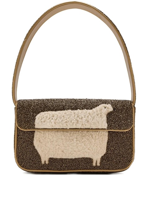 STAUD Tommy Dolly beaded shoulder bag - Brown - zdjęcie produktu nr 1
