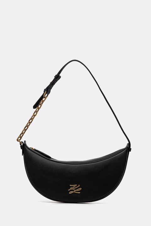 Karl Lagerfeld torebka skórzana K/AUTOGRAPH kolor czarny B1W30236 - zdjęcie produktu nr 1