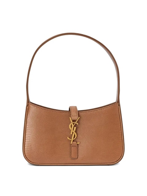 Saint Laurent logo-plaque leather shoulder bag - Brown - zdjęcie produktu nr 2