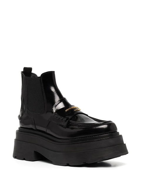 Alexander Wang logo-plaque chunky sole boots - Black - zdjęcie produktu nr 2