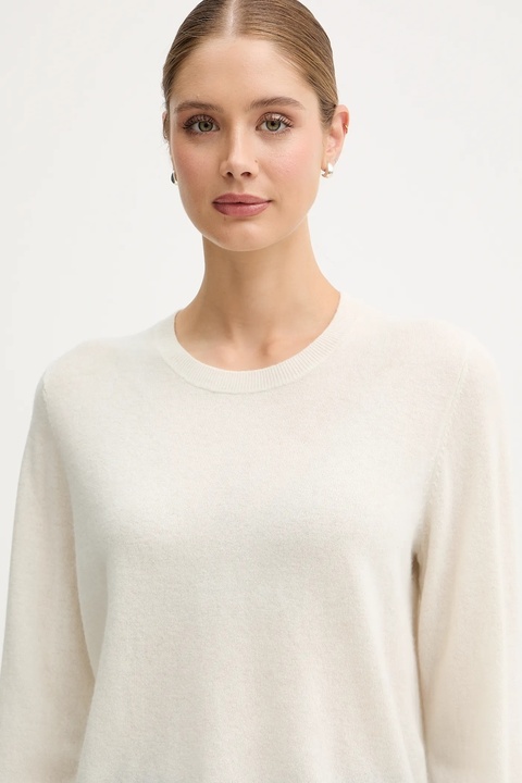 United Colors of Benetton sweter wełniany damski kolor beżowy 1002D10BG - zdjęcie produktu nr 2