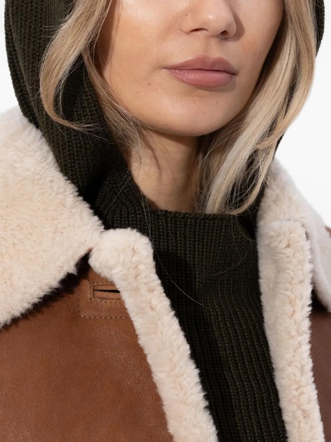 ISABEL MARANT hooded ribbed wool scarf - Black - zdjęcie produktu nr 1