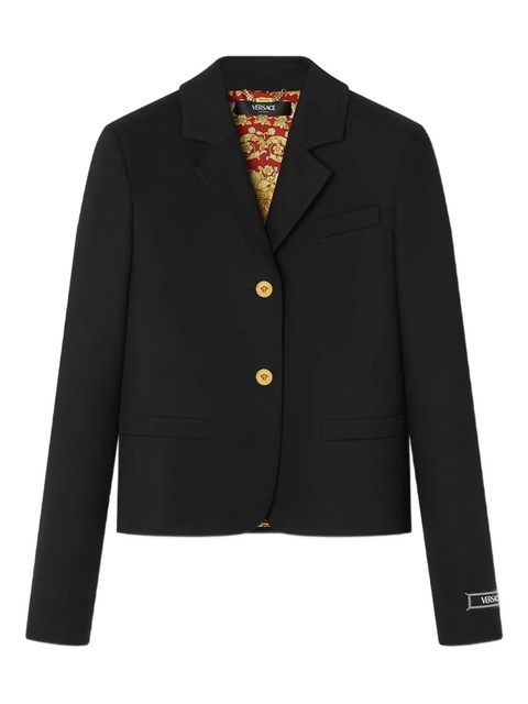 Versace gold-button cotton jacket - Black - zdjęcie produktu nr 1