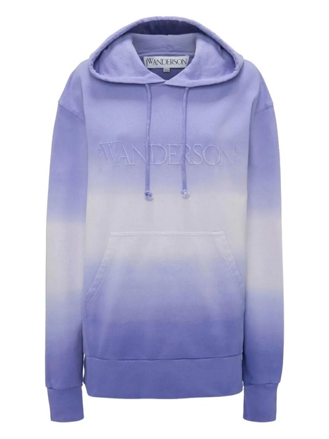 JW Anderson logo-embroidered gradient hoodie - Purple - zdjęcie produktu nr 1
