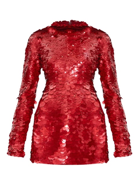 Sportmax Tefrite sequin-embellished mini dress - Red - zdjęcie produktu nr 1