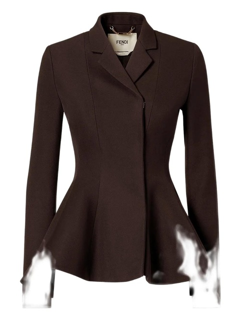 FENDI peplum-hem blazer - Brown - zdjęcie produktu nr 2
