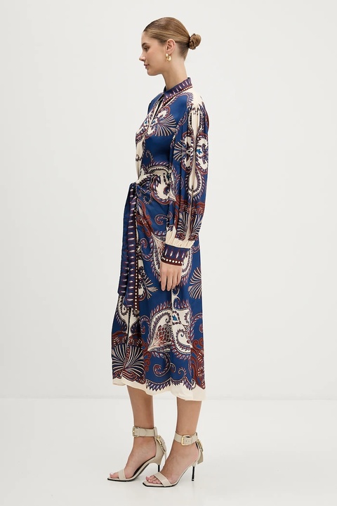 Farm Rio sukienka kolor niebieski midi rozkloszowana 344129 - zdjęcie produktu nr 2