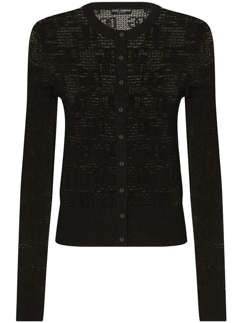 Dolce & Gabbana DG-logo jacquard cardigan - Black - zdjęcie produktu nr 1