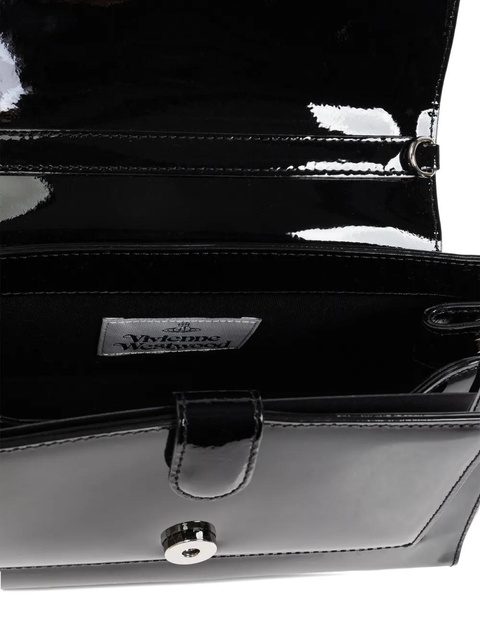 Vivienne Westwood patent-leather orb shoulder bag - Black - zdjęcie produktu nr 2