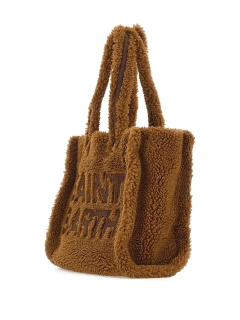 MC2 Saint Barth logo-embroidered Teddy tote bag - Brown - zdjęcie produktu nr 2