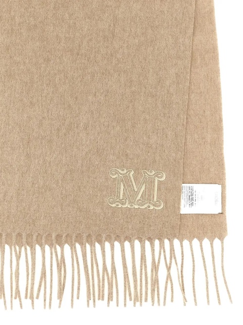 Max Mara logo-detail fringed stole - Neutrals - zdjęcie produktu nr 2