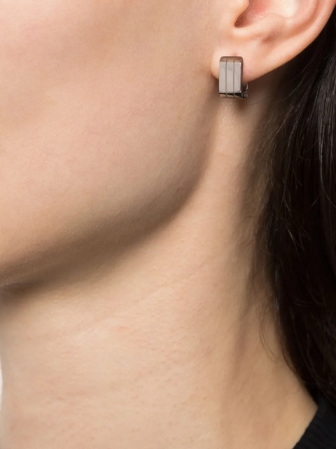 EÉRA 18kt white gold huggie earring - Silver - zdjęcie produktu nr 2