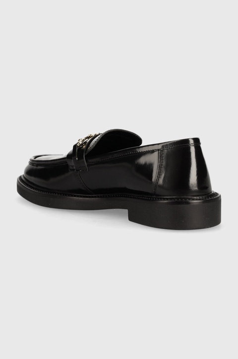Steve Madden mokasyny skórzane Huddles damskie kolor czarny na płaskim obcasie SM11002911 - zdjęcie produktu nr 2