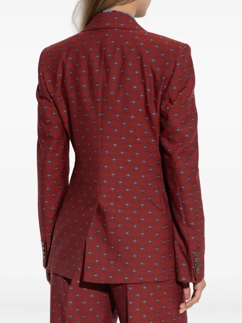 ETRO paisley-print double-breasted blazer - Red - zdjęcie produktu nr 2