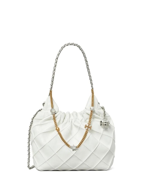 Tory Burch mini Fleming Distressed tote bag - White - zdjęcie produktu nr 1