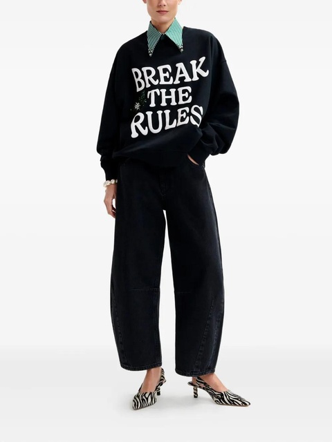 Essentiel Antwerp twisted-seam cotton barrel-leg jeans - Black - zdjęcie produktu nr 2