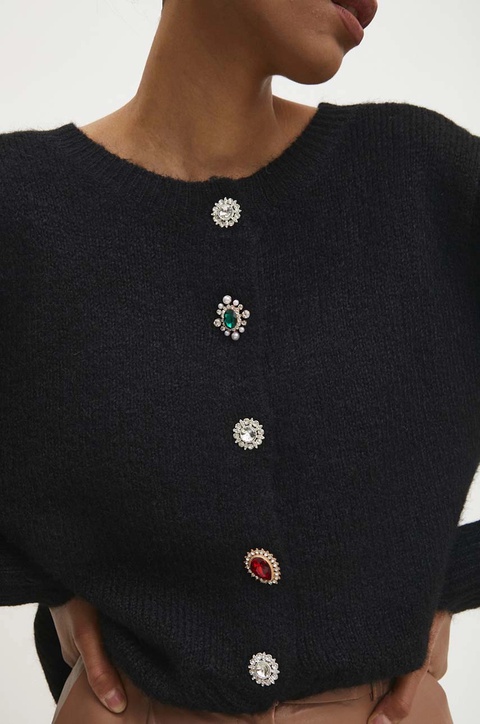 Answear.LAB sweter z wełną damskie kolor czarny lekki - zdjęcie produktu nr 1