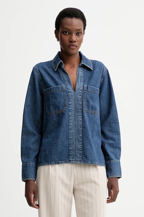 Rag & Bone bluzka jeansowa damska kolor niebieski gładka RJ0525FSUKE - zdjęcie produktu nr 1