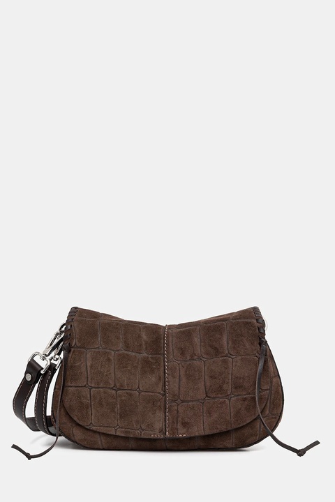 Gianni Chiarini torebka zamszowa HELENA ROUND kolor brązowy BS.11878.CMCOCCO - zdjęcie produktu nr 1