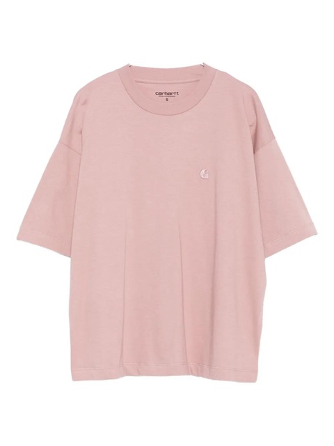 Carhartt WIP logo-embroidered short-sleeve T-shirt - Pink - zdjęcie produktu nr 2