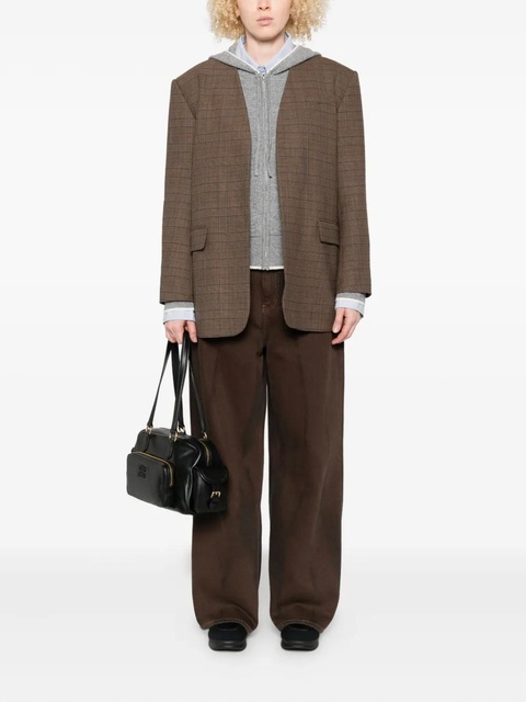 SANDRO checked-pattern blazer - Brown - zdjęcie produktu nr 2