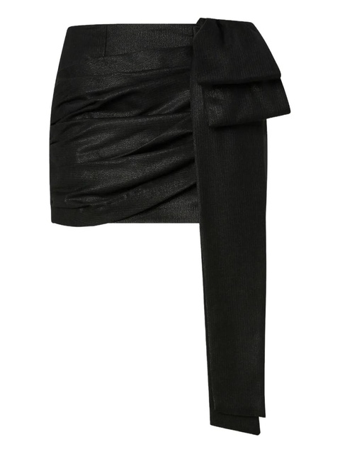 PINKO bow-detail draped mini skirt - Black - zdjęcie produktu nr 1