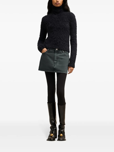AMI Paris logo-patch cotton skirt - Black - zdjęcie produktu nr 1