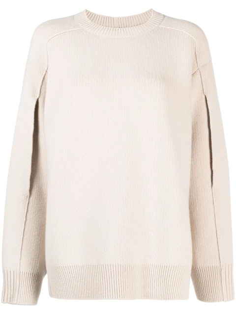 Lanvin cape-back v irgin-wool blend jumper - Neutrals - zdjęcie produktu nr 1