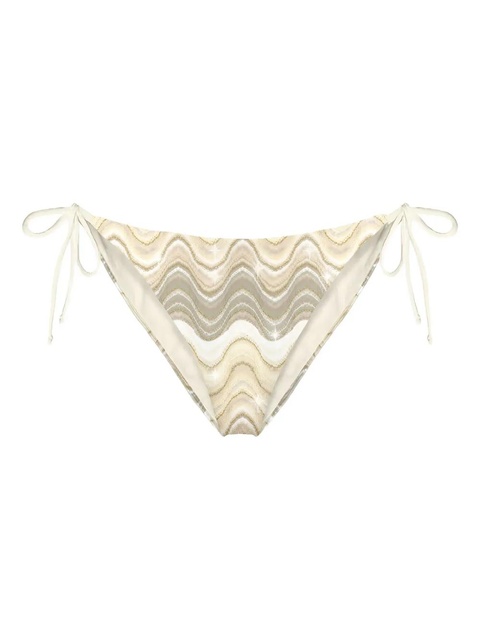 MC2 Saint Barth Sadie Marielle wave-pattern bikini bottom - Neutrals - zdjęcie produktu nr 1