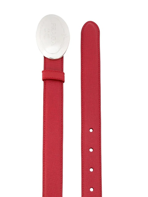 Prada oval engraved buckle belt - Red - zdjęcie produktu nr 2