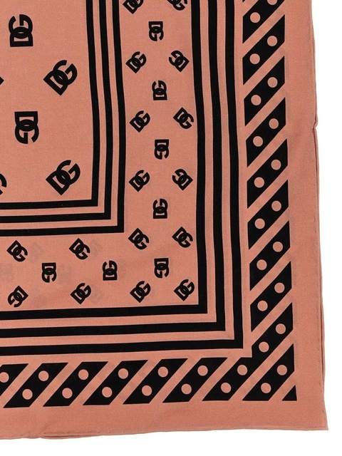 Dolce & Gabbana DNA logo silk scarf - Pink - zdjęcie produktu nr 2