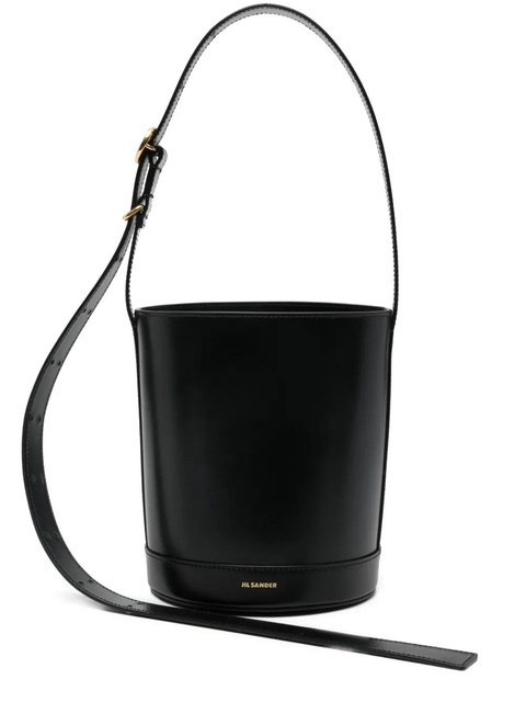 Jil Sander Cannolo logo-lettering bucket bag - Black - zdjęcie produktu nr 1