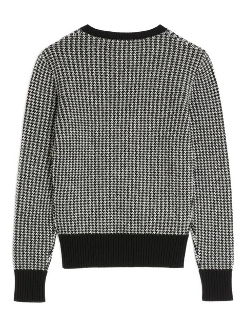 Valentino Garavani houndstooth-pattern sweater - Black - zdjęcie produktu nr 2