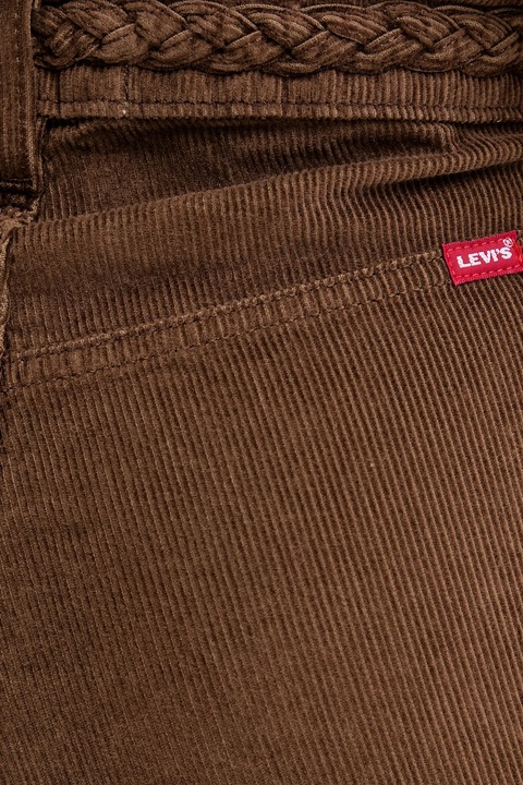 Levi's spodnie sztruksowe RIBCAGE WL BRAIDED damskie kolor brązowy szerokie high waist 001US - zdjęcie produktu nr 2