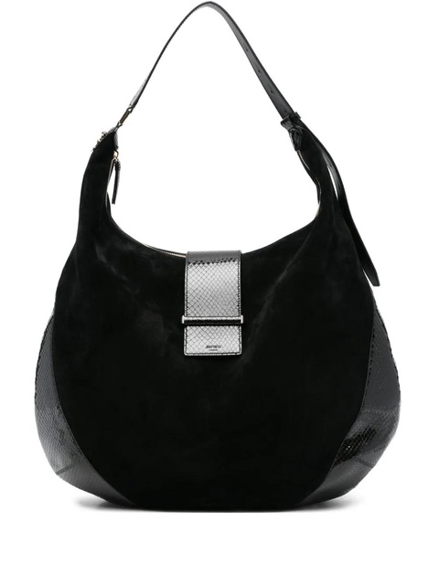 Jimmy Choo suede-leather shoulder bag - Black - zdjęcie produktu nr 1