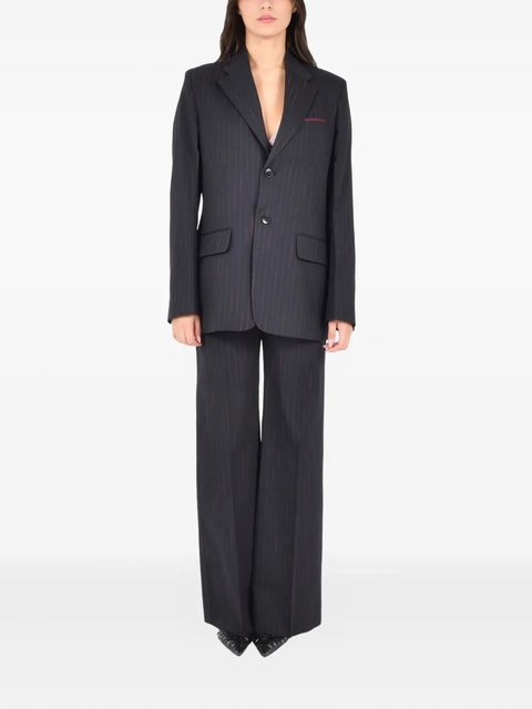Victoria Beckham single-breasted pinstripe blazer - Blue - zdjęcie produktu nr 2