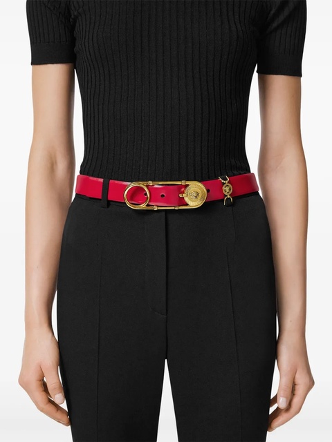 Versace Safety Pin leather belt - Red - zdjęcie produktu nr 2